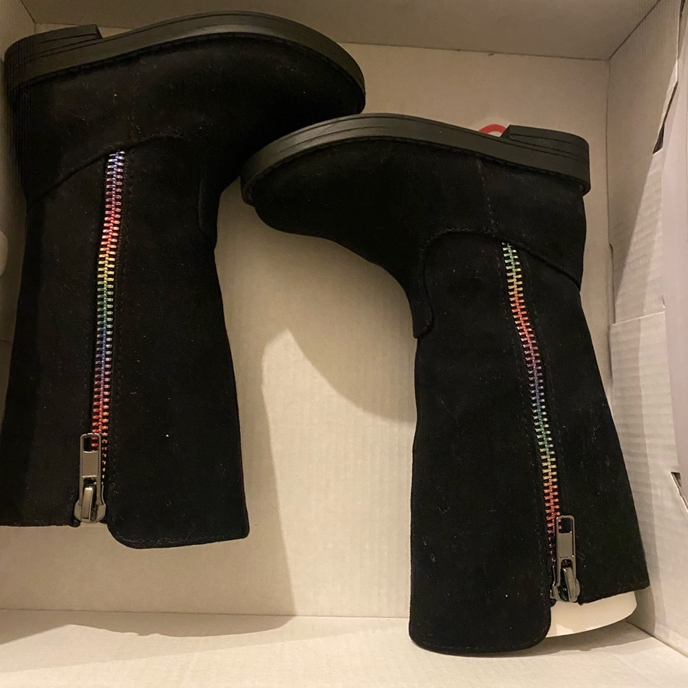 Toddler black knee highly boots
